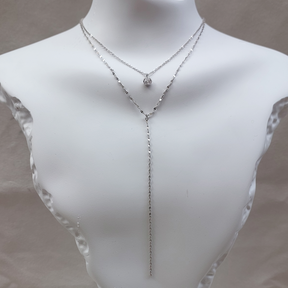 Xuping Tek Taş Dekolte Kolye