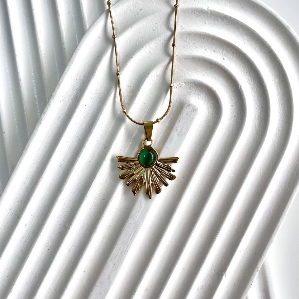 Çelik Kedi Gözü Kolye