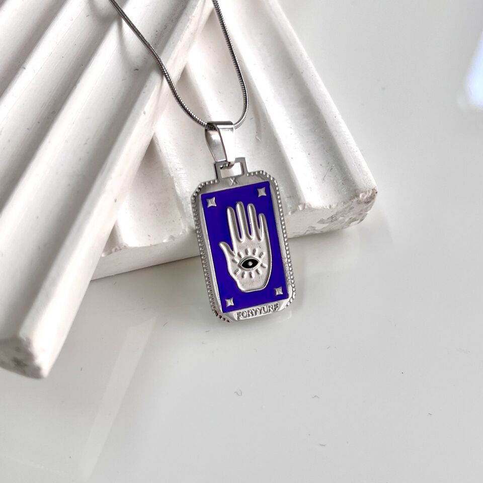 Çelik Meryem Ana Eli Kolye