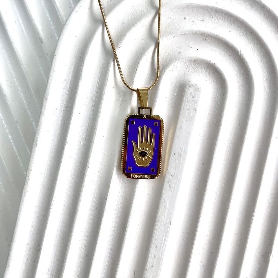 Çelik Meryem Ana Eli Kolye