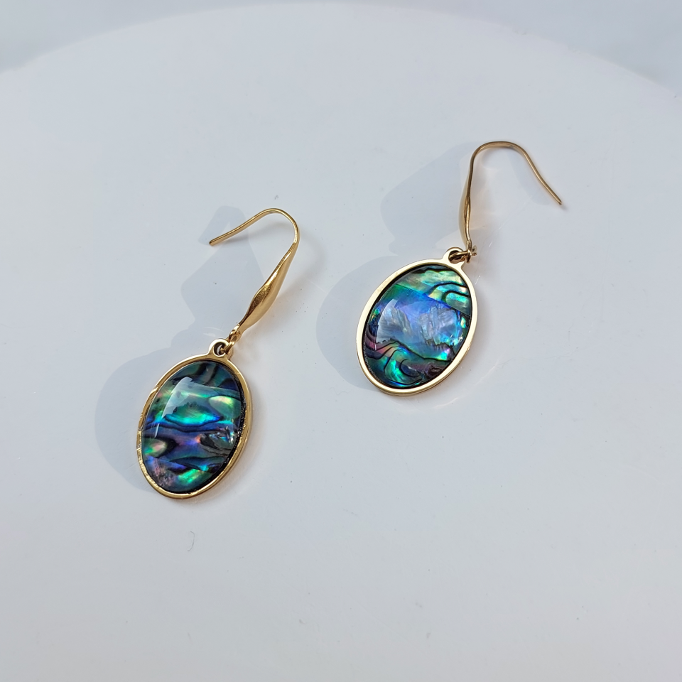 Çelik Abalone Kabuk Küpe