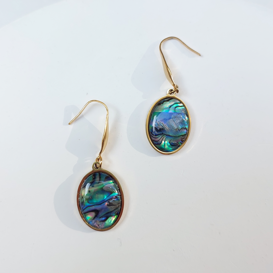 Çelik Abalone Kabuk Küpe