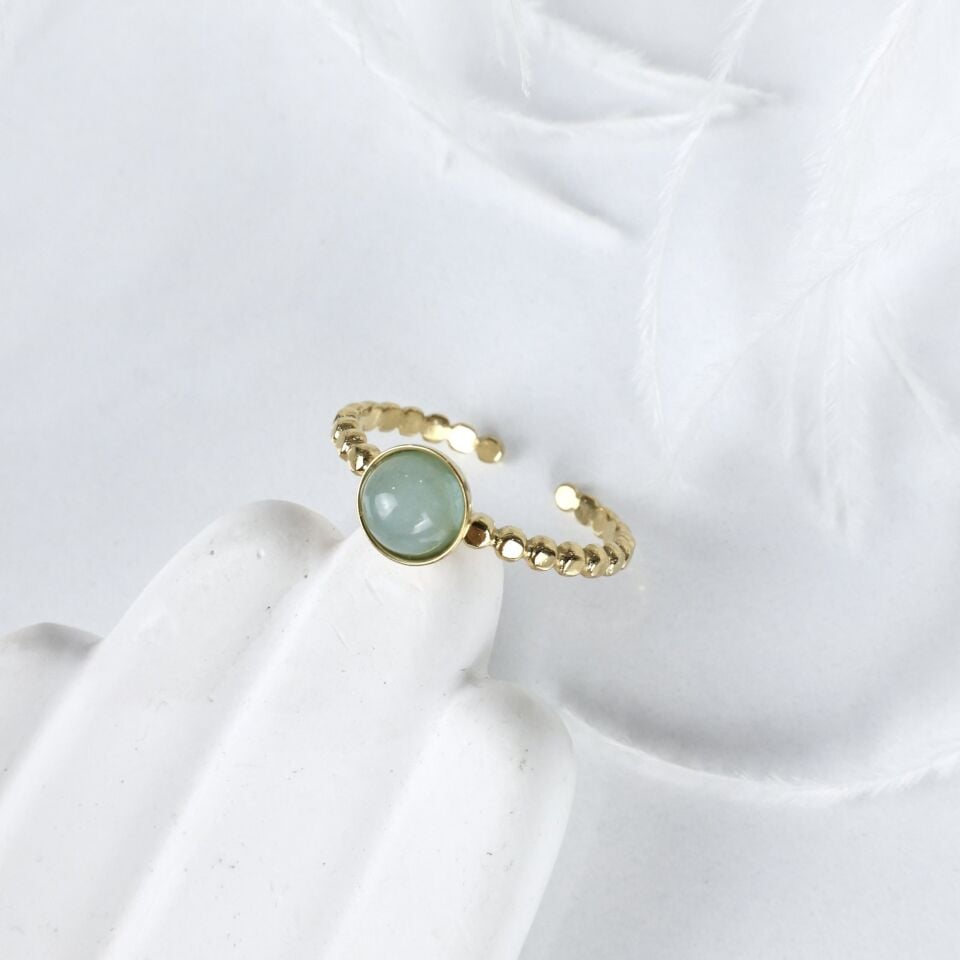 Çelik Taşlı Yüzük