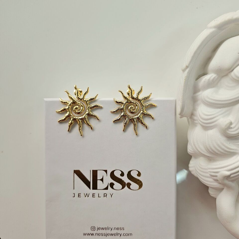 Çelik Güneş Küpe