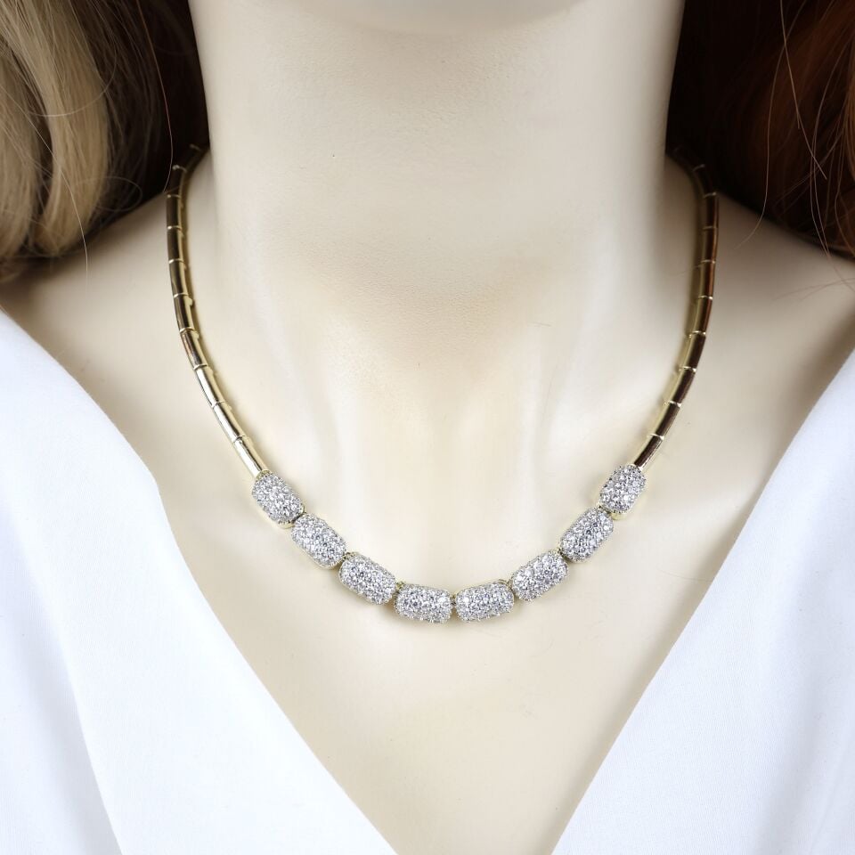 Zirkon Taşlı Kolye