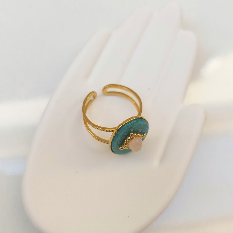 Çelik Taşlı Yüzük