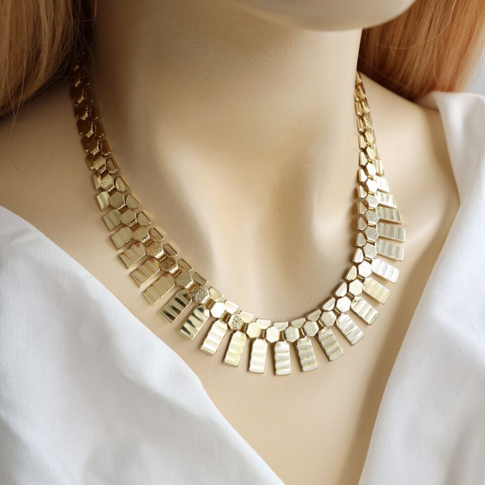 Çelik Kleopatra Kolye