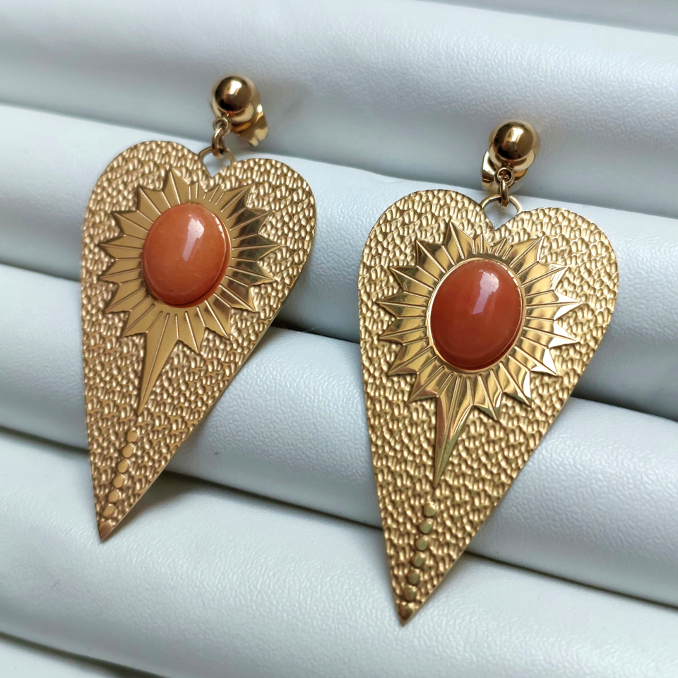 Çelik Turuncu Küpe