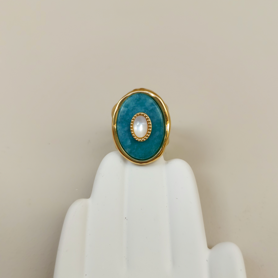 Çelik Sedef Taşı Yüzük