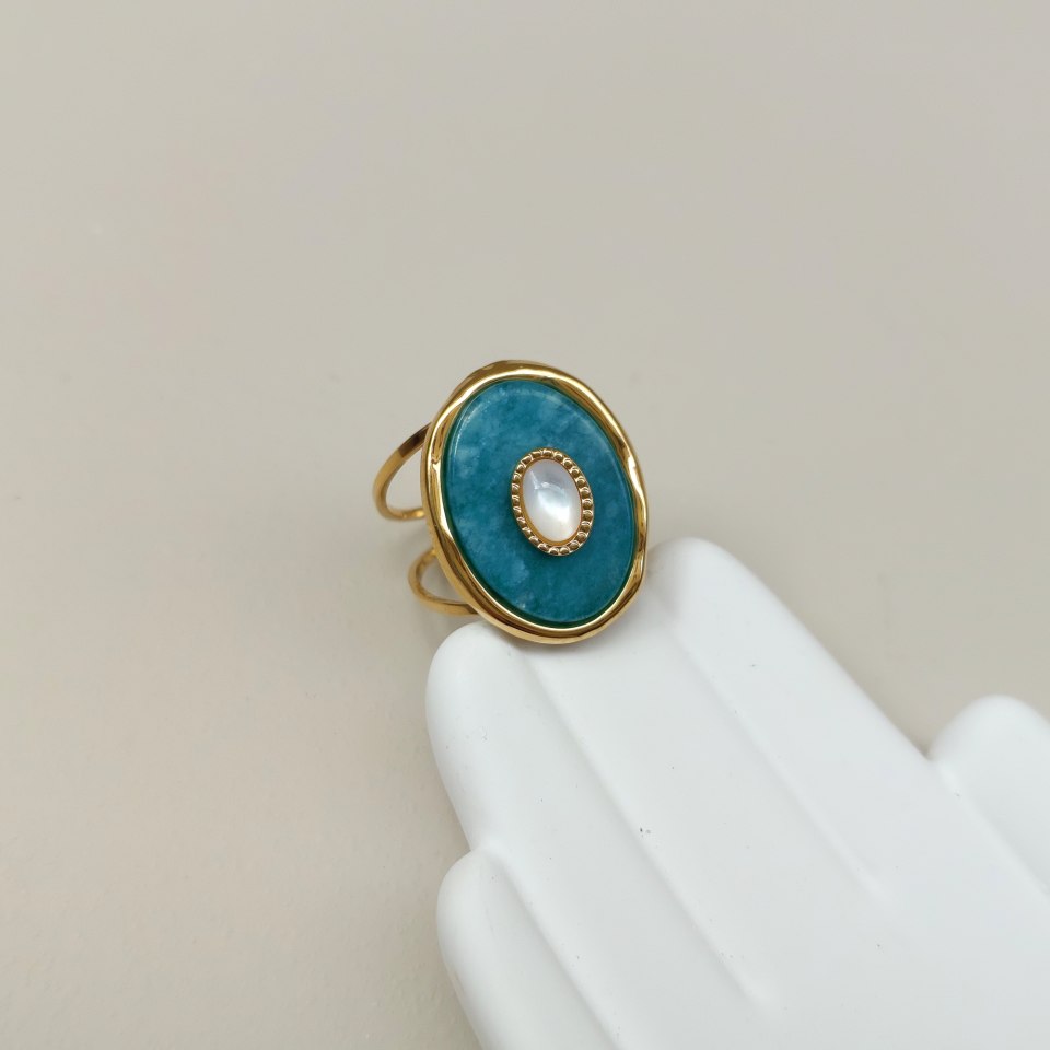 Çelik Sedef Taşı Yüzük