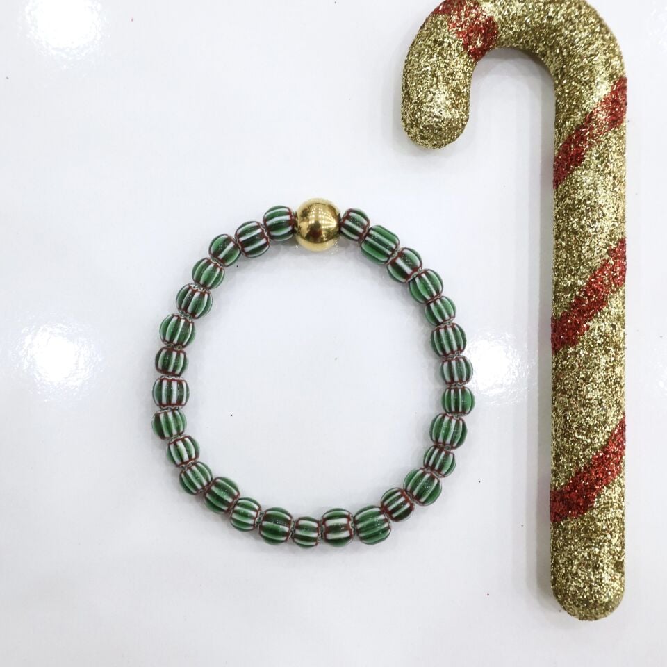 Yılbaşı Temalı Cam Bileklik