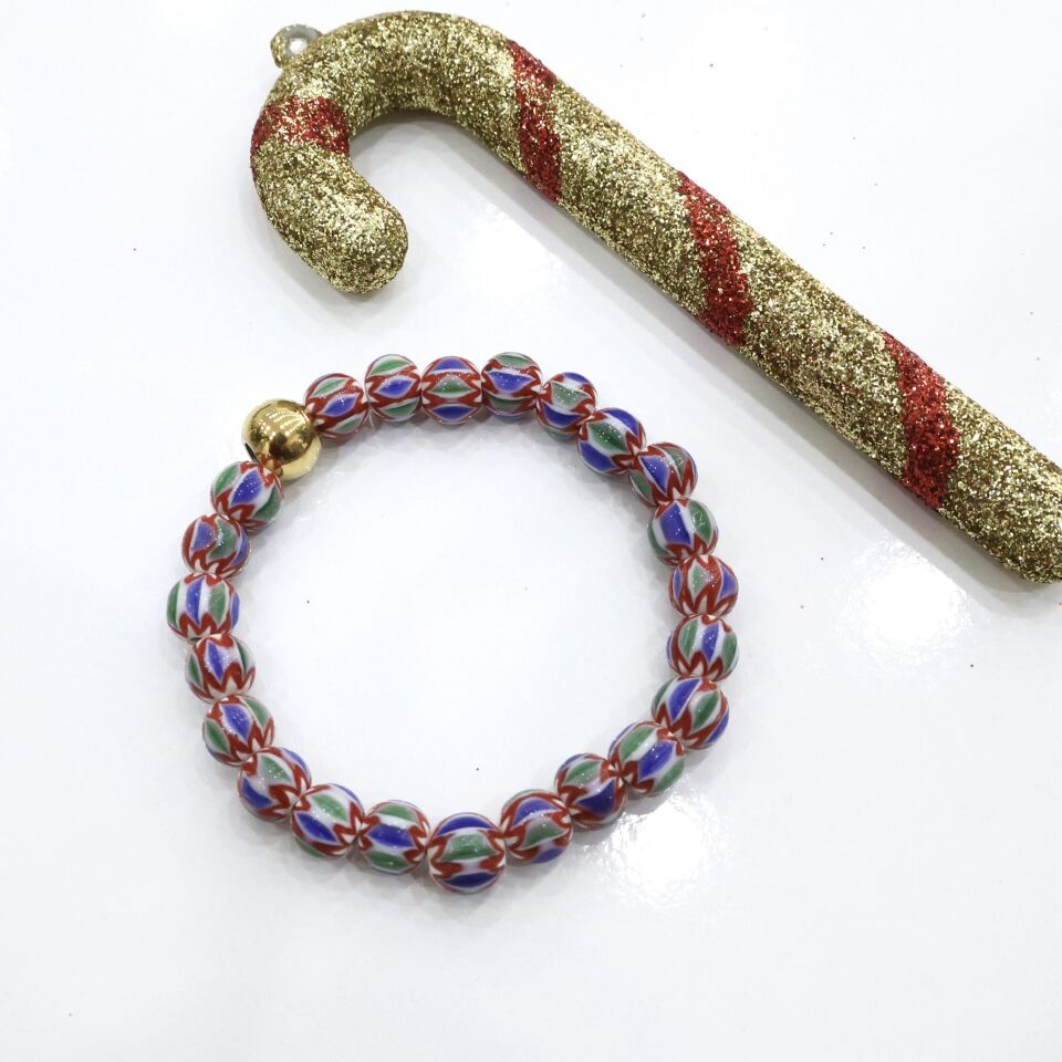 Yılbaşı Temalı Cam Bileklik