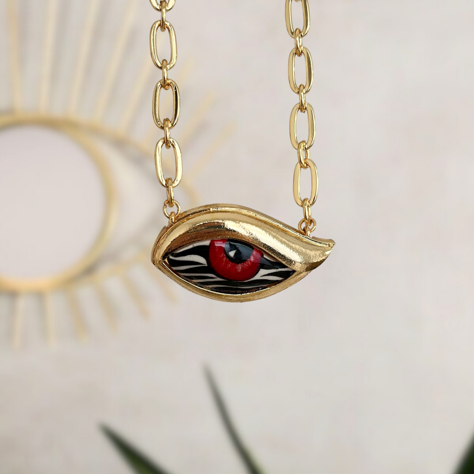 Seramik Göz Zincir Kolye