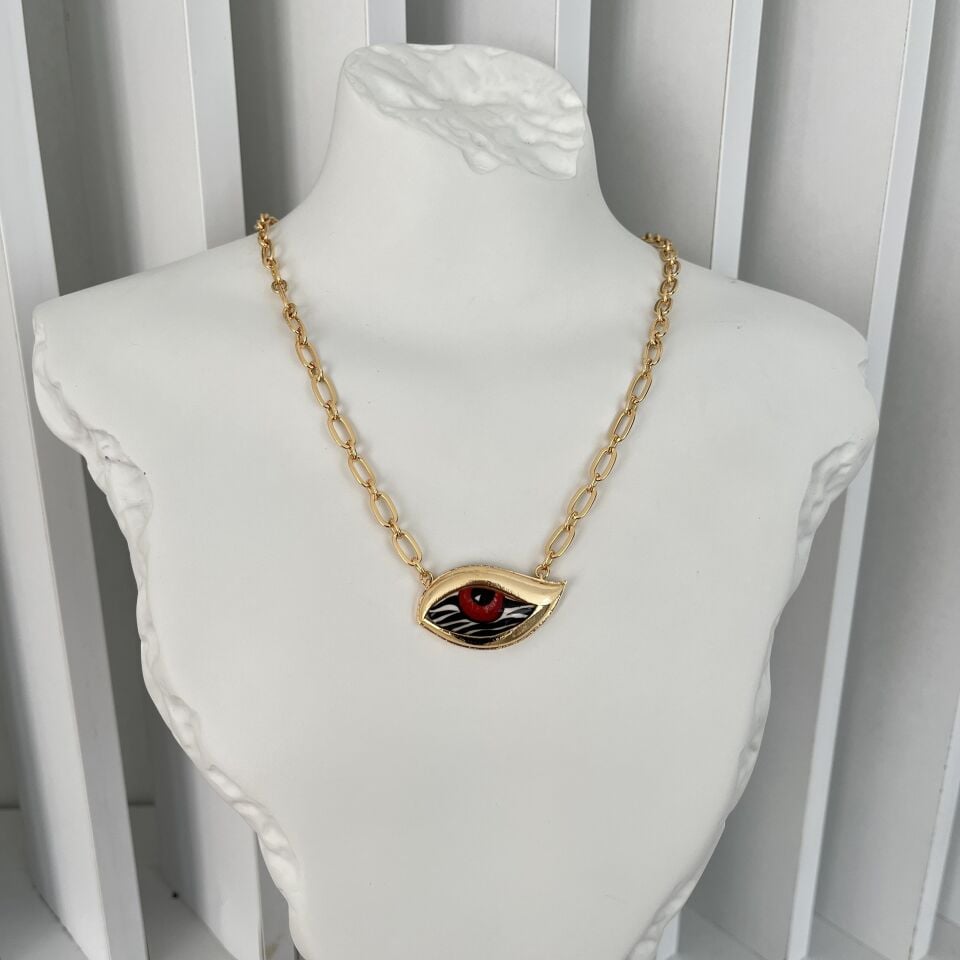 Seramik Göz Zincir Kolye