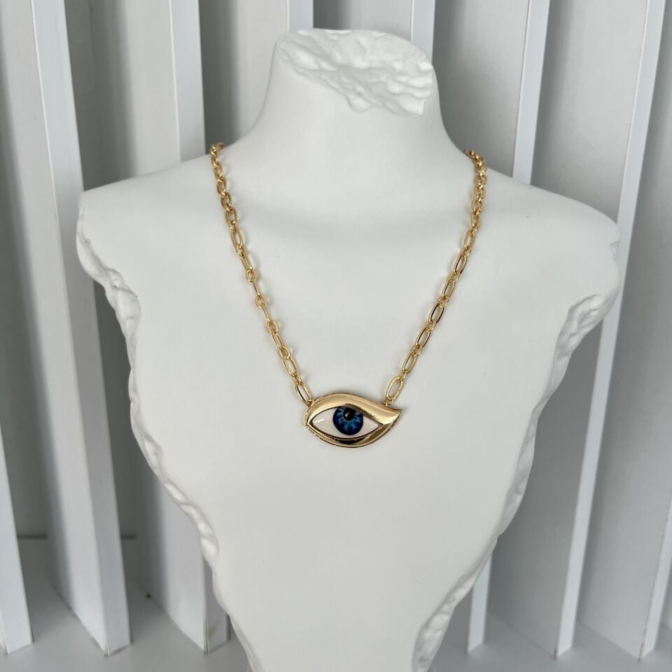 Seramik Göz Zincir Kolye