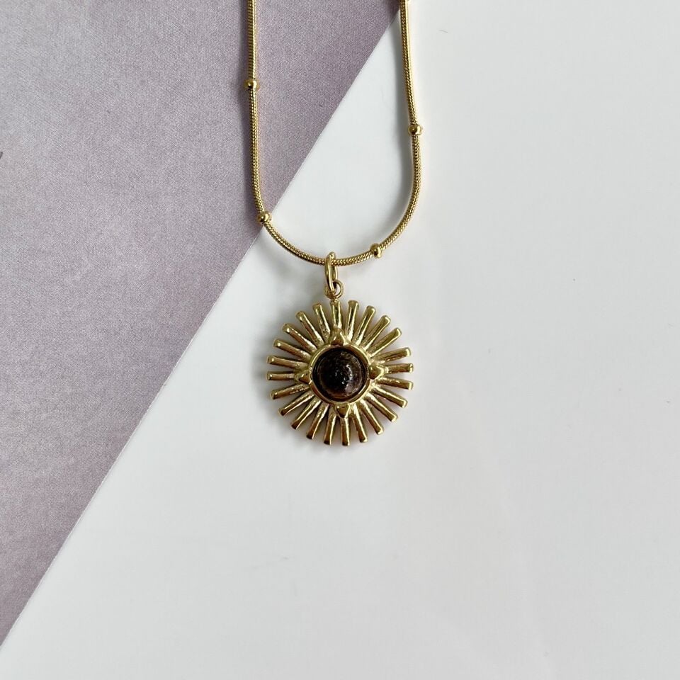 Çelik Kaplan Gözü Kolye