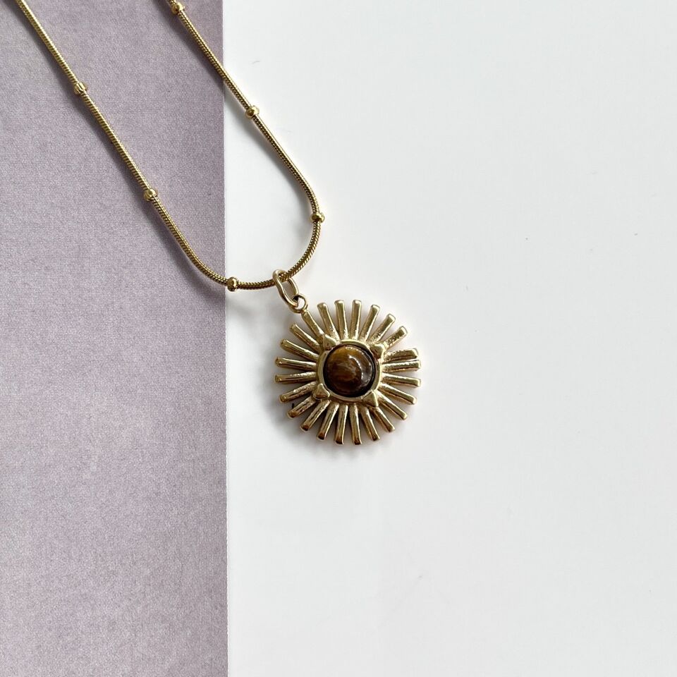 Çelik Kaplan Gözü Kolye