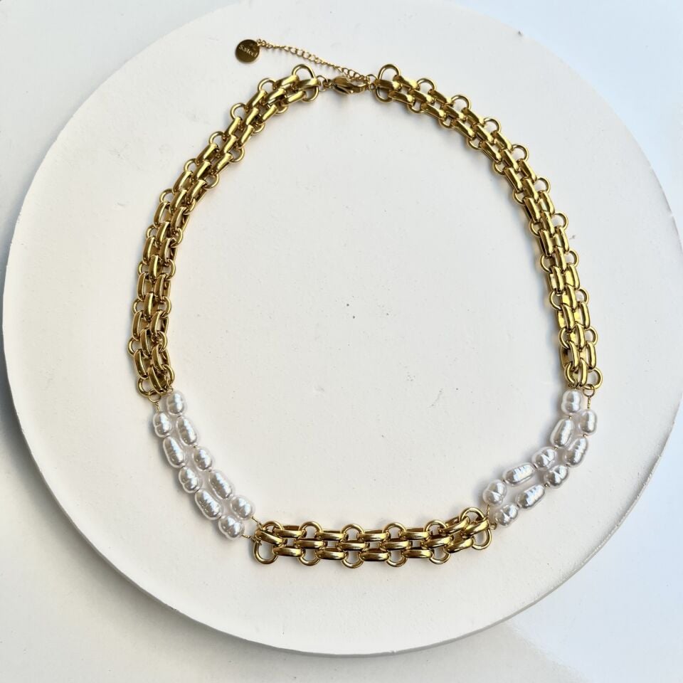 Çelik İnci Detay Kolye