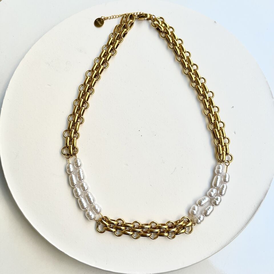 Çelik İnci Detay Kolye