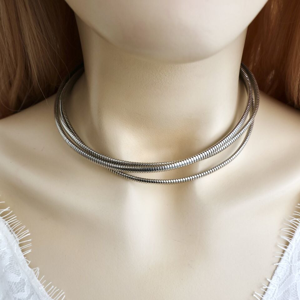 Özel Seri Tırtık Plaka Üçlü Kolye