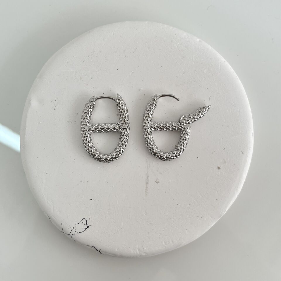 Özel Seri Yılan Desen Küpe