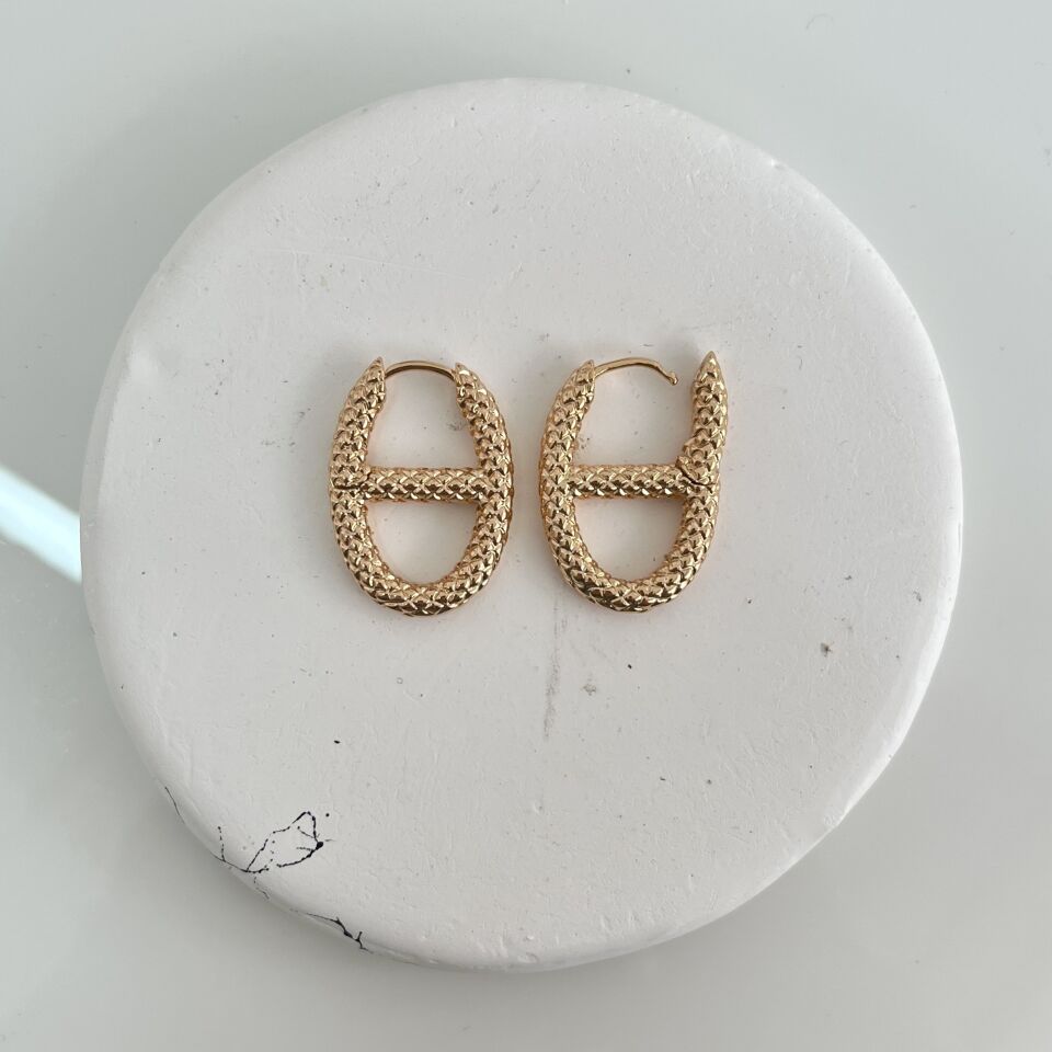 Özel Seri Yılan Desen Küpe