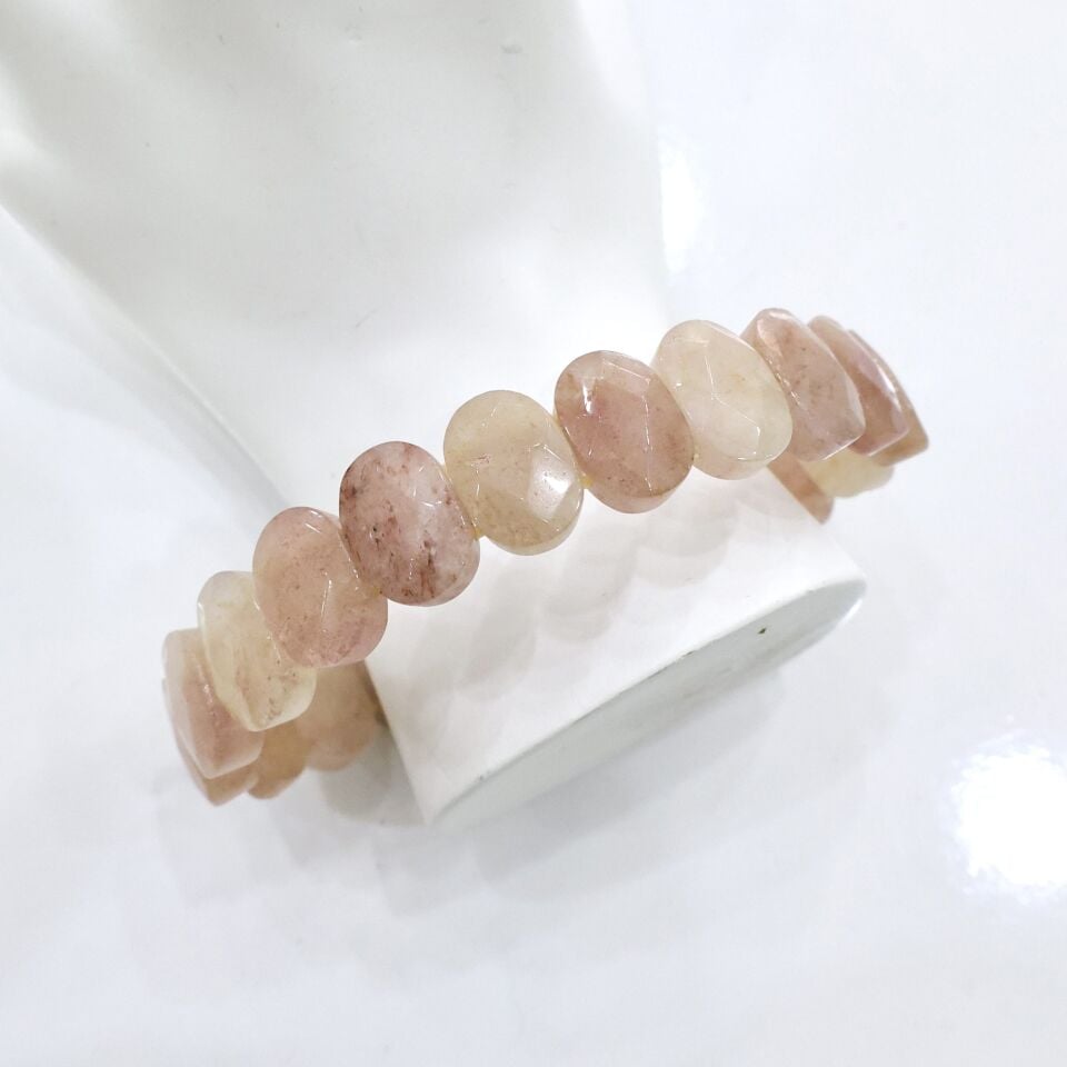 Doğal Çilek Kuvars Bileklik