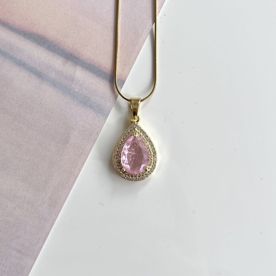 Çelik Sultan Serisi Pembe Kolye