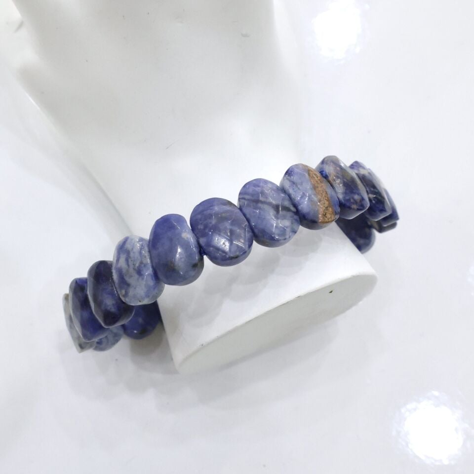 Doğal Sodalit Taşı Bileklik