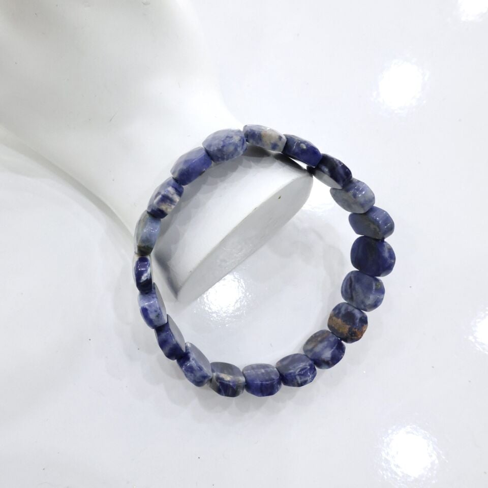 Doğal Sodalit Taşı Bileklik
