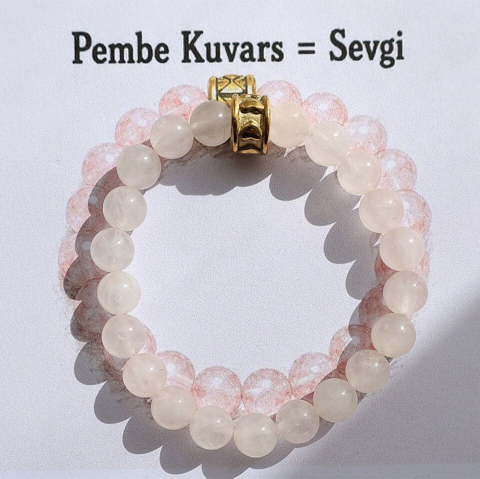 Pembe Kuvars Bileklik