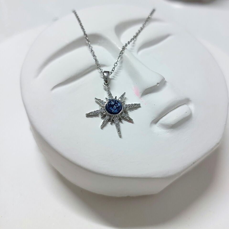 Çelik Kutup Yıldızı Kolye