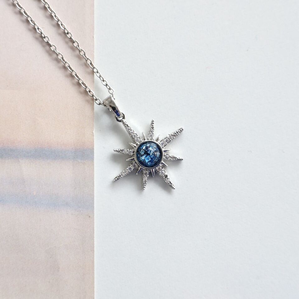 Çelik Kutup Yıldızı Kolye