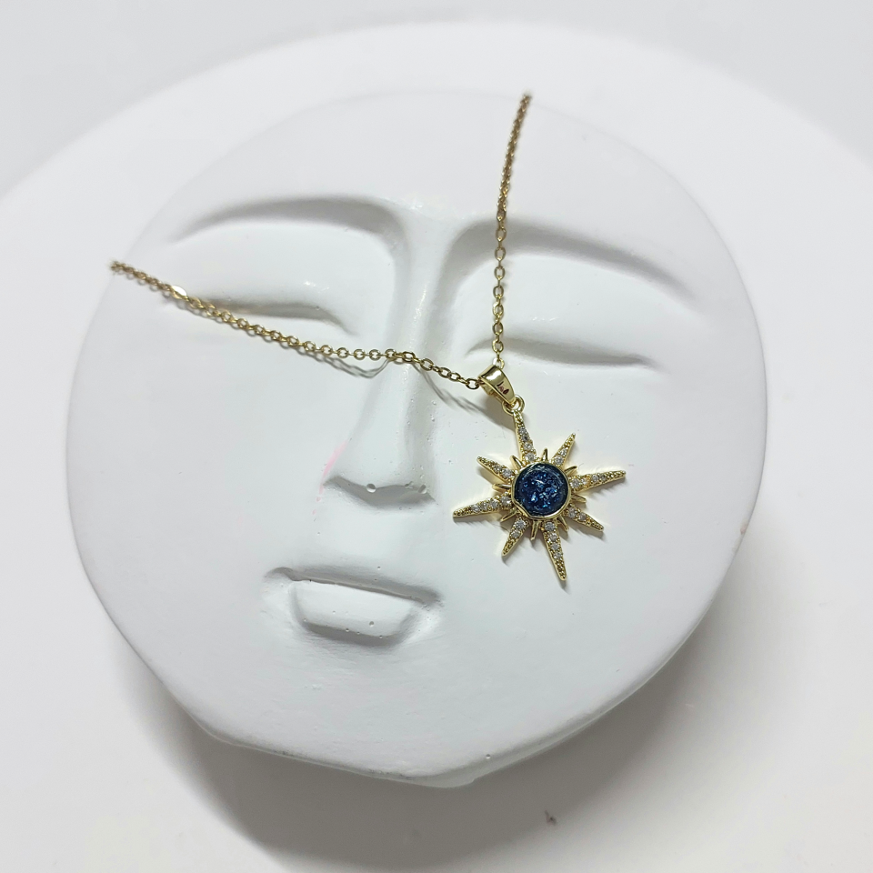 Çelik Kutup Yıldızı Kolye