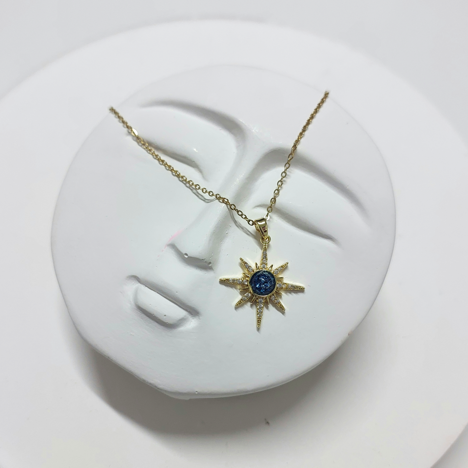 Çelik Kutup Yıldızı Kolye