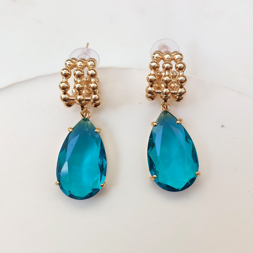 Özel Seri Kristal Taş Büyük Küpe