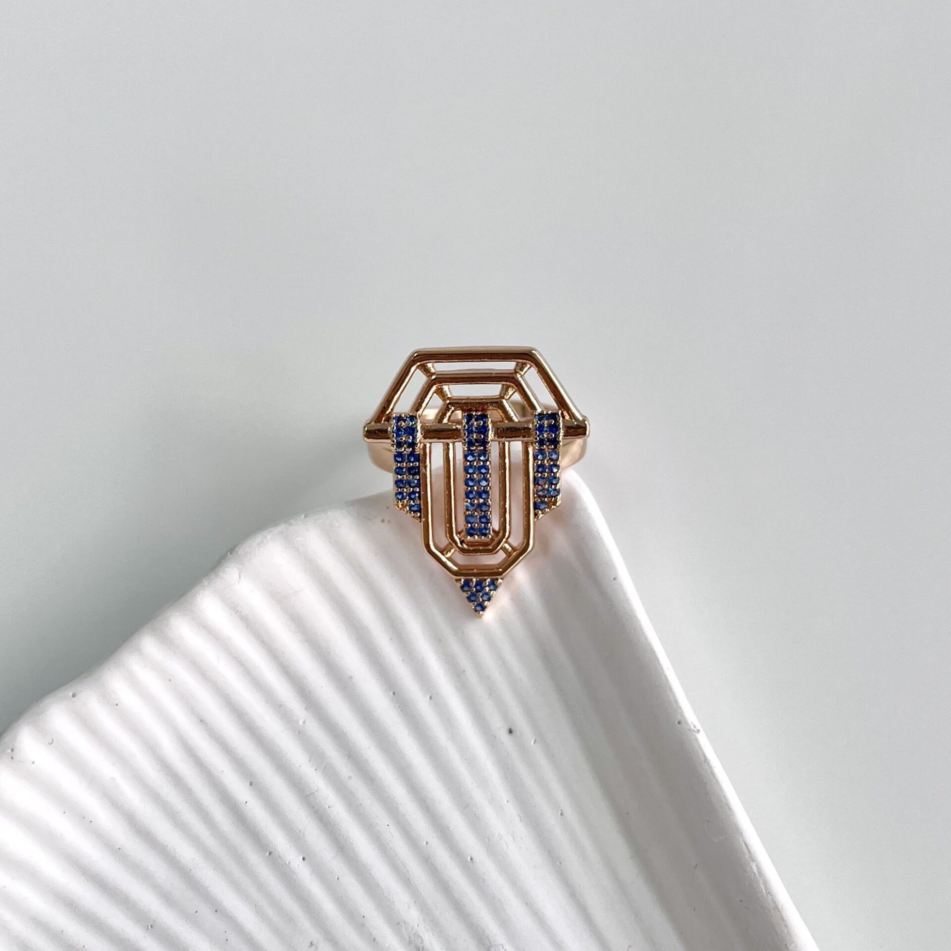 Xuping Mavi Taşlı Serenay Yüzük