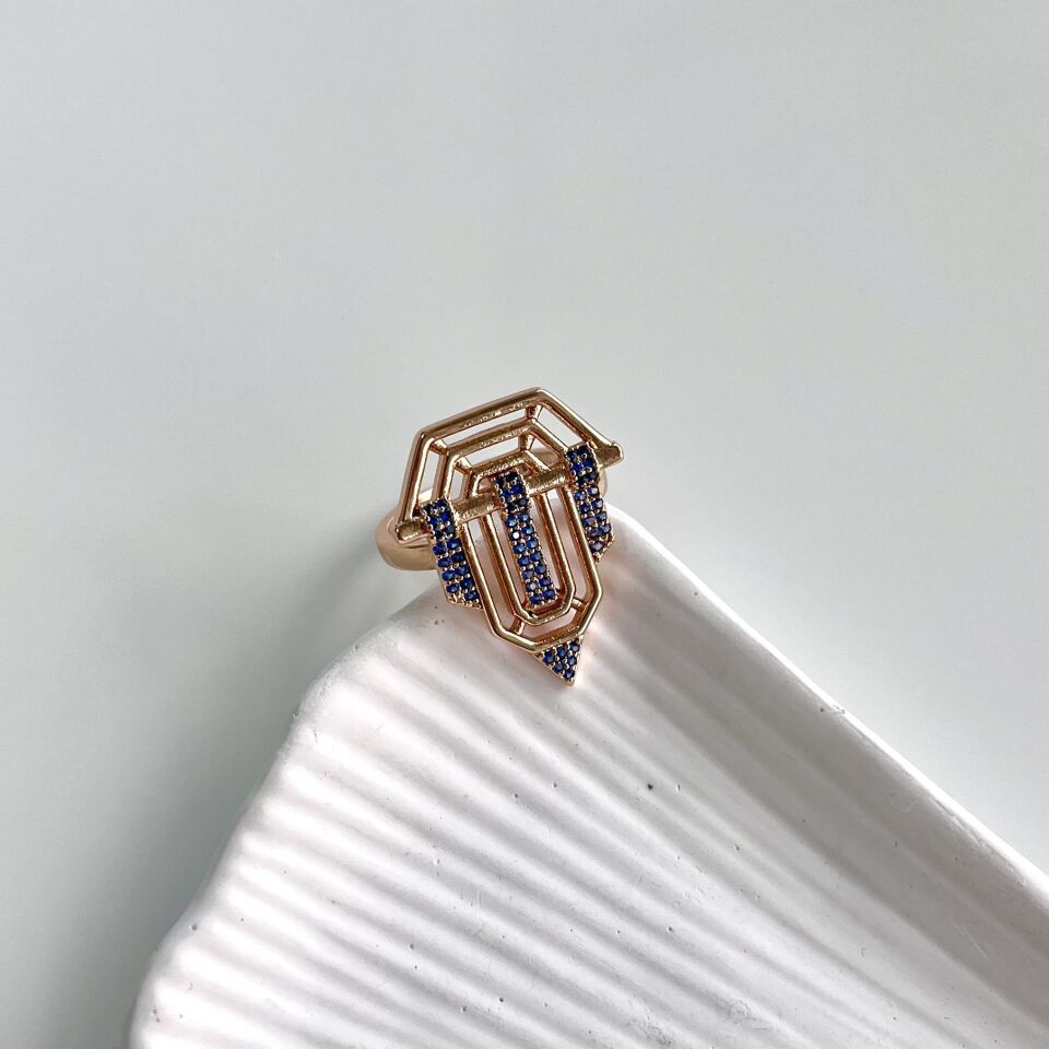 Xuping Mavi Taşlı Serenay Yüzük