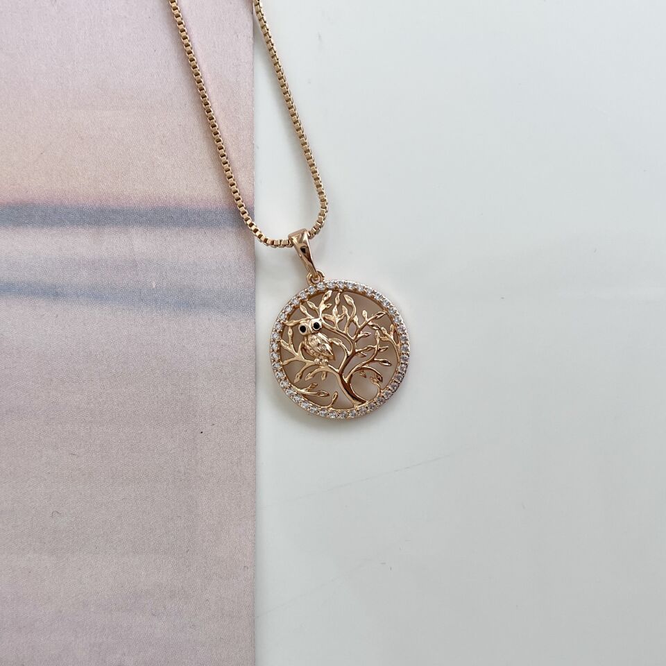 Xuping Taşlı Baykuş Kolye