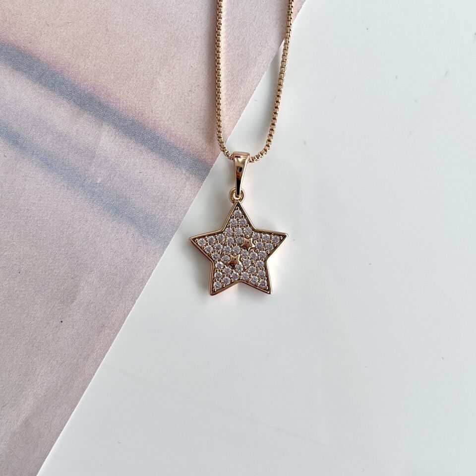 Xuping Taşlı Yıldız Kolye