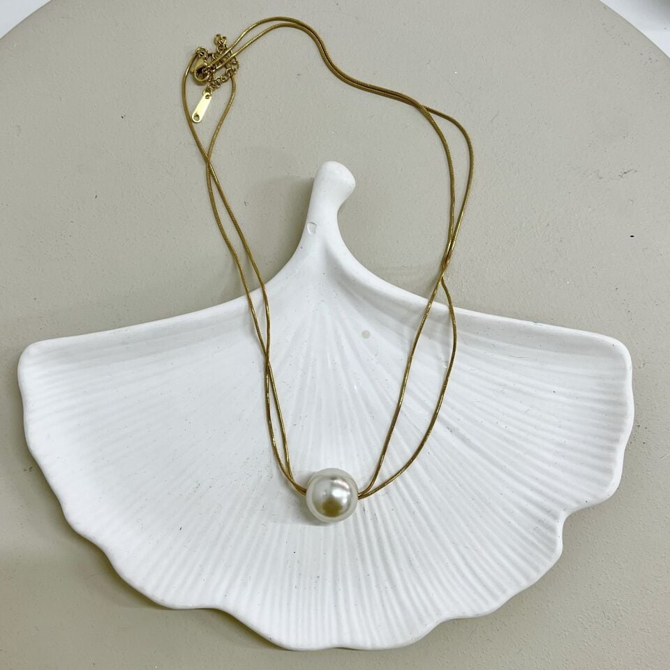 Çelik İnci Detay Kolye