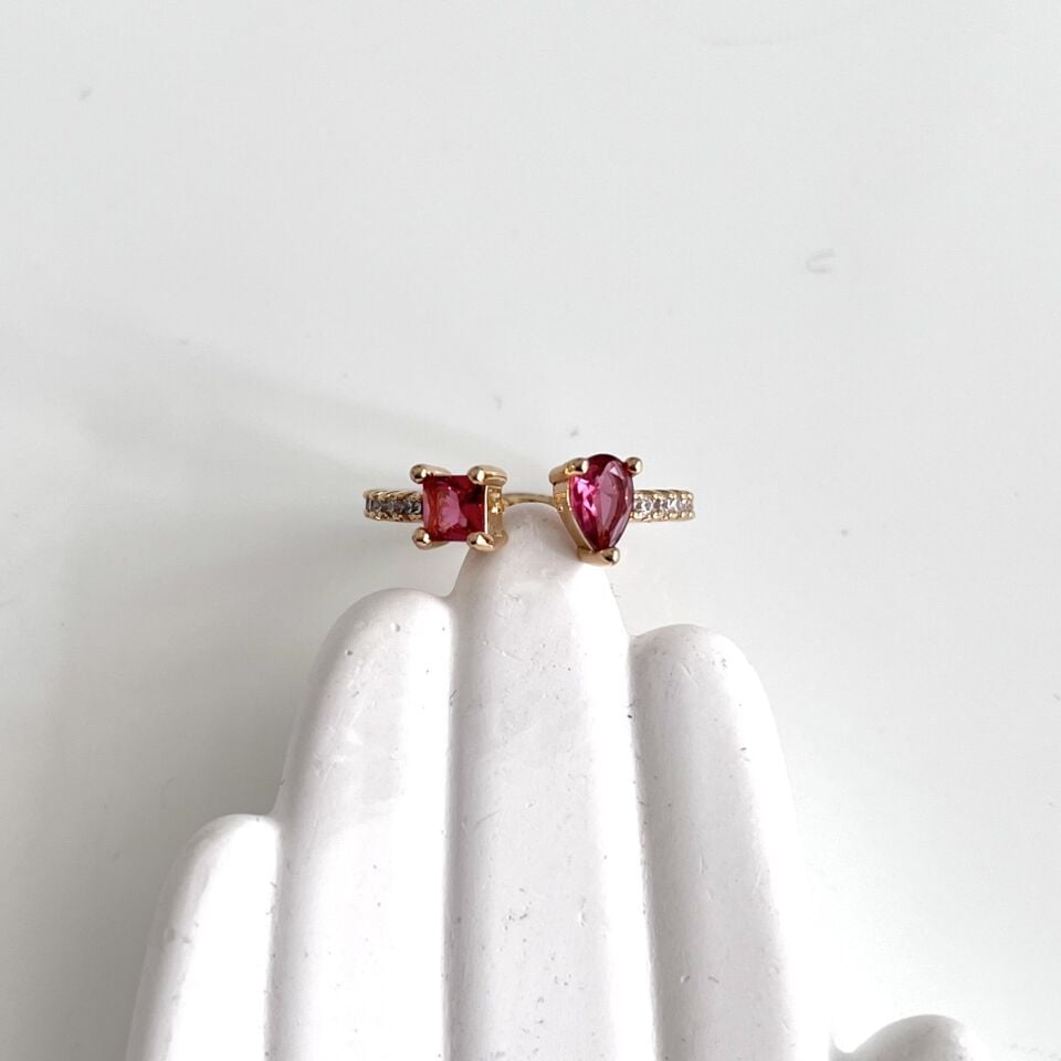 Xuping Zirkon Kırmızı Yüzük