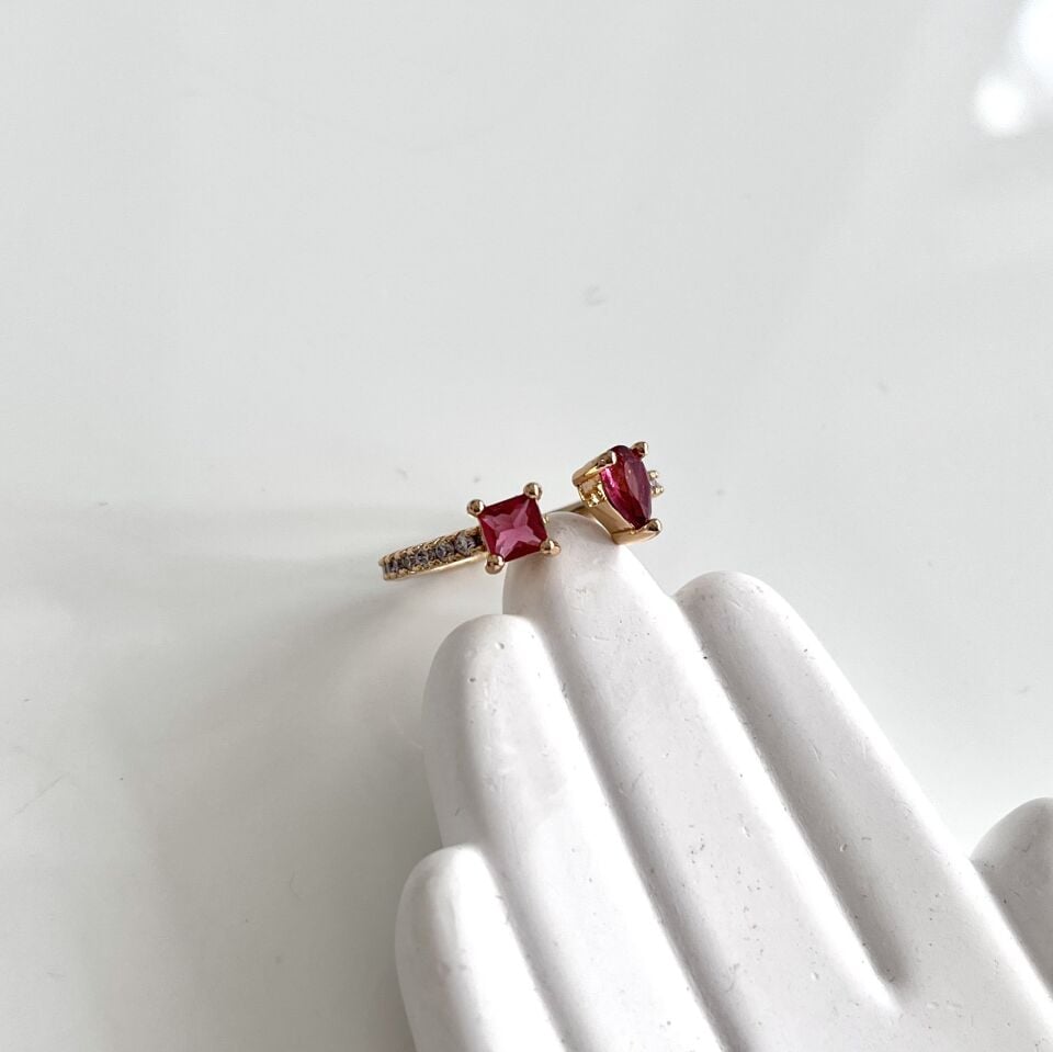 Xuping Zirkon Kırmızı Yüzük