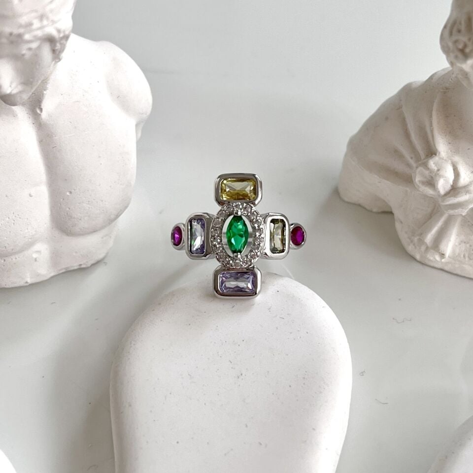 Özel Seri Renkli Taşlı Yüzük