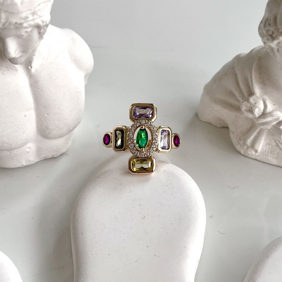 Özel Seri Renkli Taşlı Yüzük