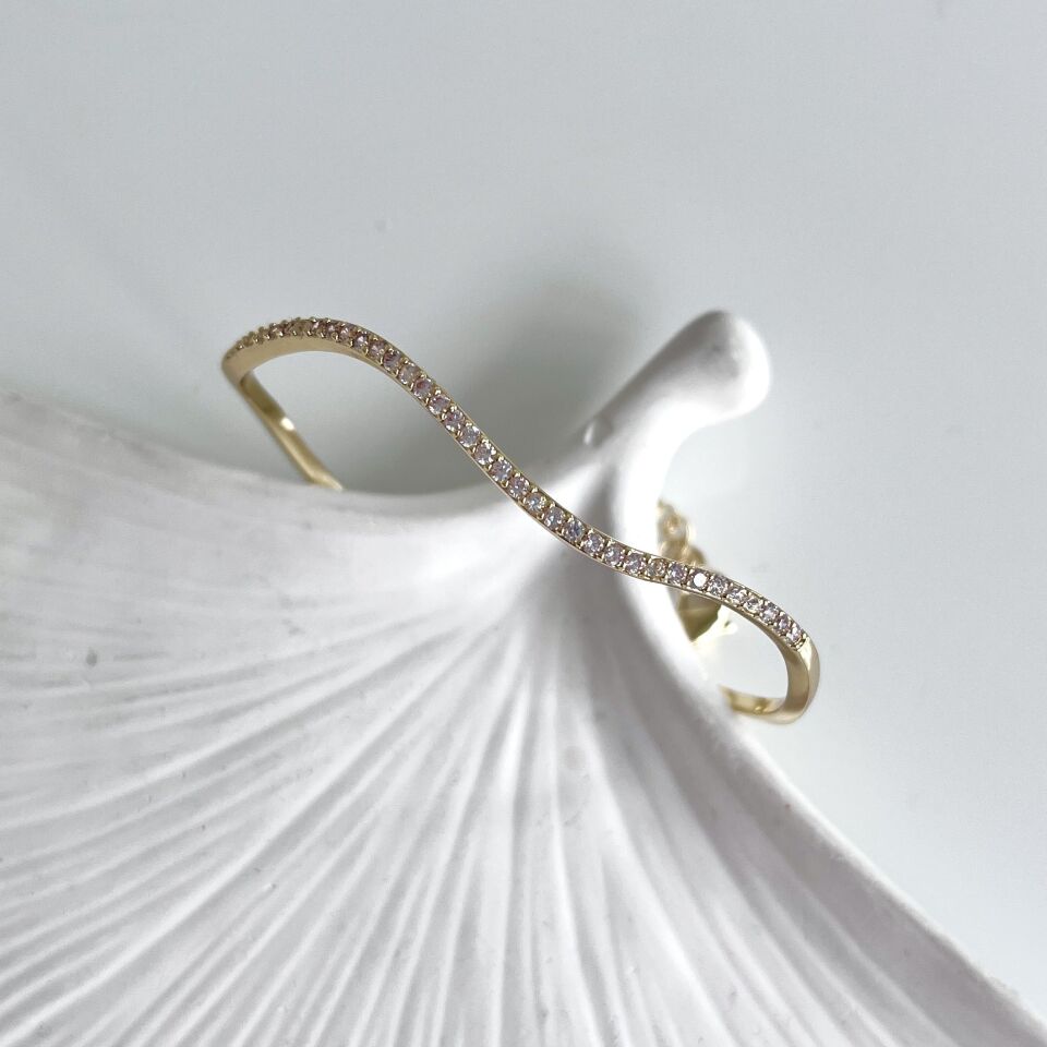 Özek Seri Dalgalı İnce Bilezik