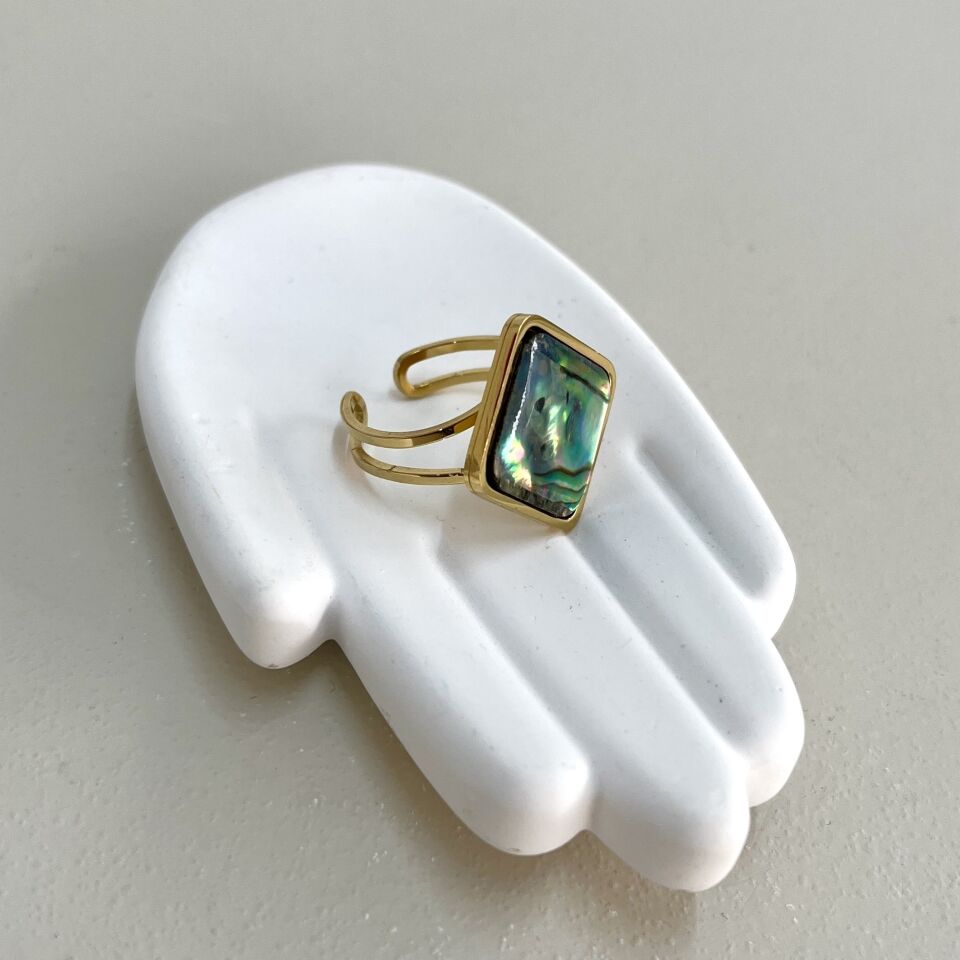 Çelik Abalone Kabuk Yüzük