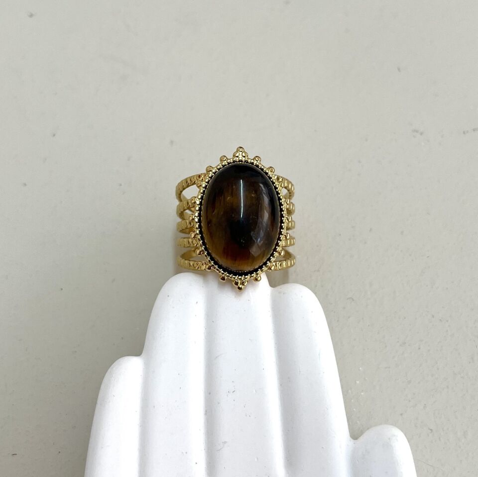 Çelik Kaplangözü Taşı Yüzük