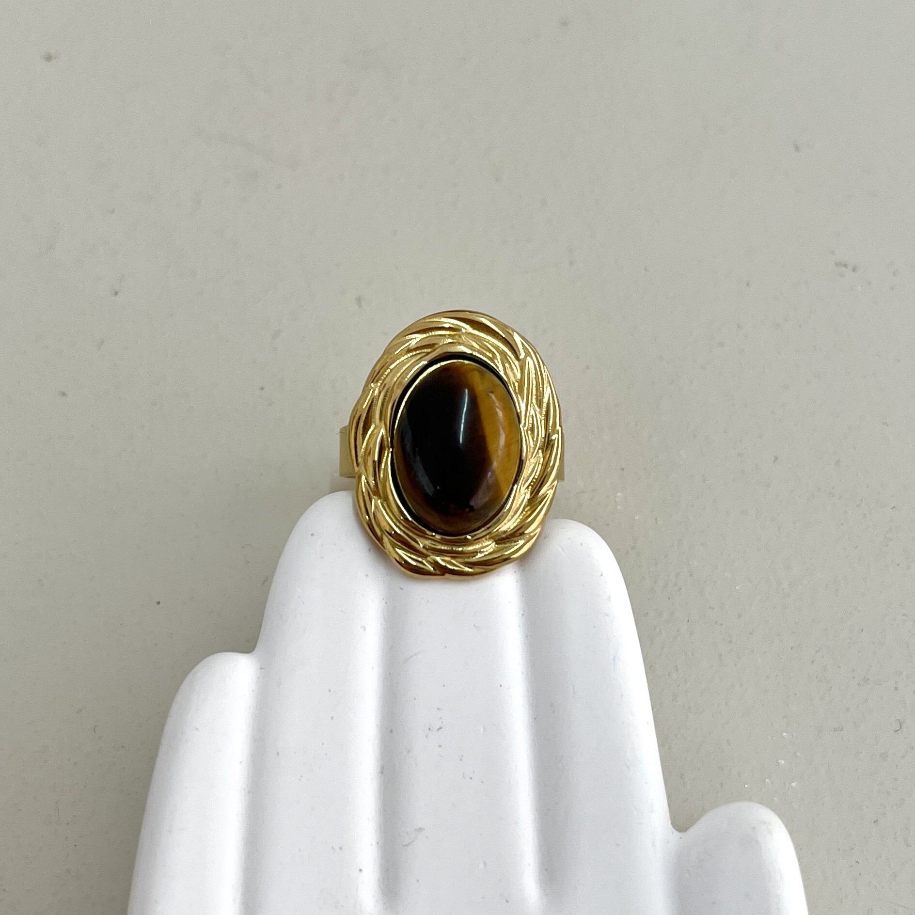 Çelik Kaplangözü Taşı Yüzük