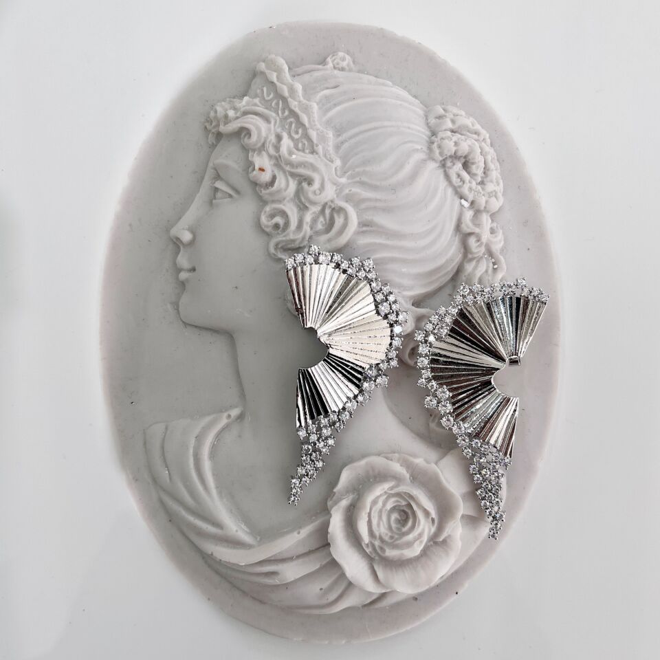 Özel Tasarım Zirkon Taşlı Küpe